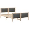 vidaXL Struttura del Letto marrone e grigio scuro 135 x 190 cm