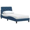 vidaXL Letto con Materasso Blu 90x200 cm in Tessuto