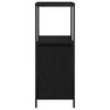vidaXL Mobile da Bagno con Ripiani Rovere Nero 36x35x95 cm