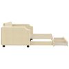 vidaXL Divano Letto Estraibile con Cassetti Crema 90x200 cm in Tessuto