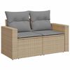 vidaXL Set Divano da Giardino 8 pz con Cuscini Beige Polyrattan Acacia