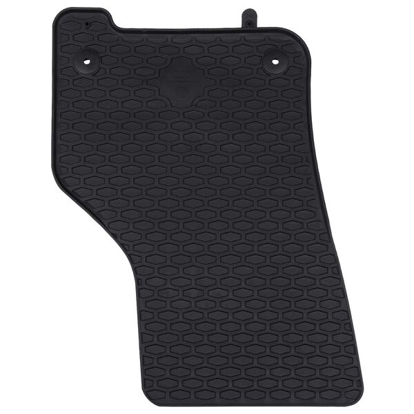 vidaXL Tappetino per Auto 4 pcs Nero Gomma