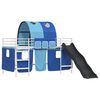 vidaXL Struttura del letto loft per bambini Bianco e Blu 79,5 x 200 cm