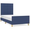 vidaXL Giroletto senza Materasso Blu 100x200 cm in Tessuto
