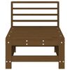 vidaXL Divano Centrale da Giardino Marrone Ambra Legno Massello Pino