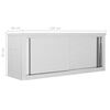 vidaXL Armadio da Cucina ad Ante Scorrevoli 120x40x50cm Acciaio Inox