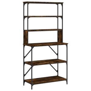 vidaXL Scaffale Cucina 6 Ripiani Rovere Fumo 90x40x180cm Multistrato