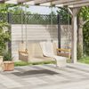 vidaXL Panchina a Dondolo Beige 109x62x40 cm in Polyrattan