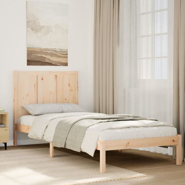 vidaXL Giroletto Extra Lungo senza Materasso 100x210 cm Legno Massello