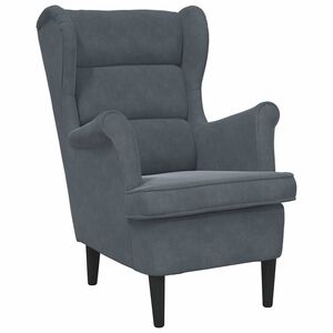 vidaXL Poltrona Grigio Scuro Velluto