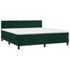vidaXL Letto a Molle con Materasso e LED Verde Scuro 180x200cm Velluto