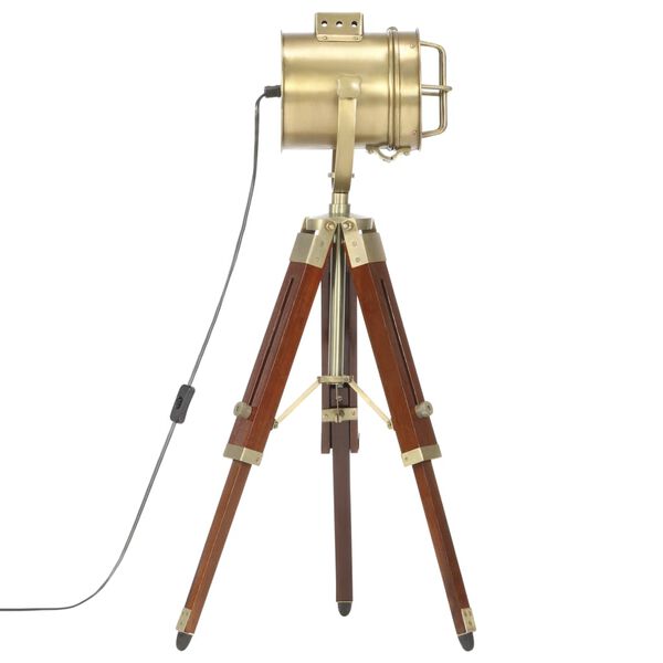 vidaXL Lampada da Terra a Treppiede Legno Massello di Mango 69 cm