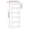 vidaXL Libreria/Divisorio Bianco Lucido 60x30x166 cm in Truciolato