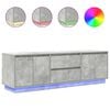 vidaXL Mobile Porta TV con Luci LED Grigio Cemento 160,5x41x50 cm