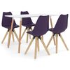 vidaXL Set da pranzo 5 pezzi 120x60 cm Lilla