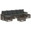 vidaXL Set Divano da Giardino 8 pcs Grigio e Grigio Scuro polyrattan