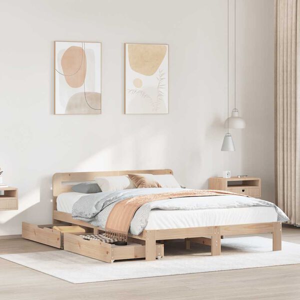 vidaXL Letto senza Materasso 120x190 cm in Legno Massello di Pino