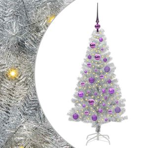 vidaXL Albero di Natale Argento 120 cm PET
