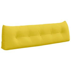 vidaXL Cuscino per Schiena Giallo Chiaro 160 x 24 x 50 cm Tessuto