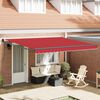 vidaXL Tenda Retrattile Rosso 400 &times; 300 cm Poliestere e Alluminio
