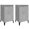 vidaXL Comodini 2 pz Grigio Cemento 40x35x70 cm in Legno Multistrato