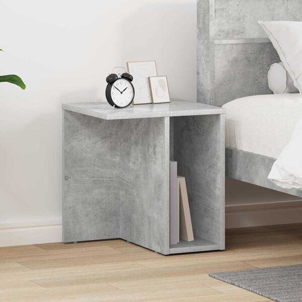 vidaXL Tavolino Grigio cemento 37 x 32 x 40 cm Legno multistrato