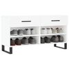 vidaXL Panca Porta Scarpe Bianca 102x35x55 cm in Legno Multistrato