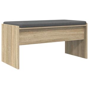 vidaXL Panca per ingresso con cuscino Rovere Sonoma 83 x 38 x 40 cm