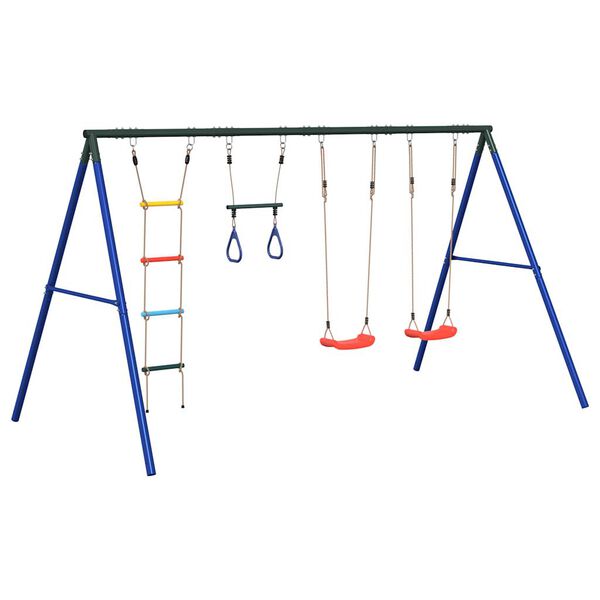 vidaXL Set Gioco da Esterno con Altalene Trapezio e Scala