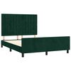 vidaXL Giroletto senza Materasso Verde Scuro 140x190 cm in Velluto