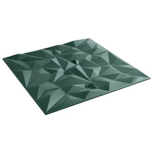 vidaXL Pannelli da parete 48 pcs Verde ametista 50 x 50 cm Schiuma XPS