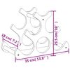 vidaXL Portabottiglie di Vino per 6 Bottiglie 35x18x25,5 cm in Bamb&ugrave;