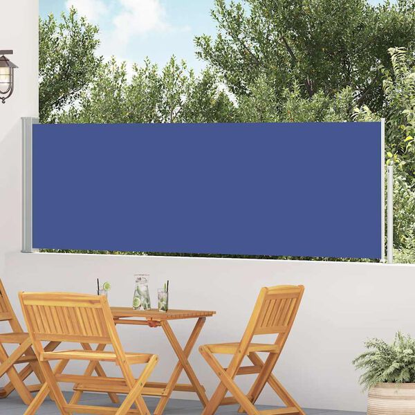 vidaXL Tenda Laterale Retrattile per Patio 100x500 cm Blu