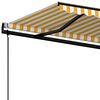 vidaXL Tenda da Sole Retrattile Automatica 450x350 cm Gialla e Bianca