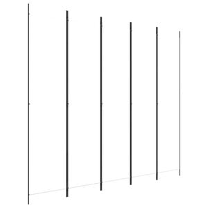 vidaXL Divisorio a 5 Pannelli Bianco 250x220 cm Tessuto