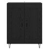 vidaXL Credenza Rovere Nero 69,5 x 34 x 90 cm