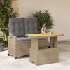 vidaXL Set da Pranzo da Giardino 2 pz con Cuscini Beige in Polyrattan