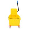 vidaXL Secchio Mocio con Strizzatoio e Ruote Giallo 36 L Polipropilene