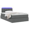 vidaXL Letto con contenitore e LED Grigio scuro 120 x 200 cm