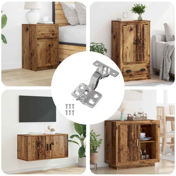 vidaXL Cerniera 12 pcs Nichel 85 x 52,5 x 9,5 mm Ferro