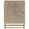 vidaXL Comodino 40x30x50 cm in Legno Massello di Mango e Ferro