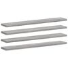 vidaXL Mensole Parete 4pz Grigio Sonoma 60x10x1,5cm Legno Multistrato