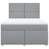 vidaXL Giroletto a Molle con Materasso Grigio Chiaro 140x190cm Tessuto