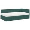 vidaXL Struttura Letto Angolare con Materasso 2 pcs Verde Velluto