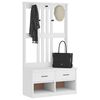 vidaXL Albero da Ingresso SANDNES Bianco 87x40x159,5 cm Legno di Pino