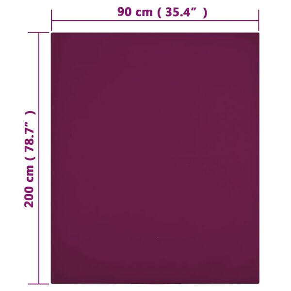 vidaXL Lenzuola con Angoli Jersey 2pz Bord&ograve; 90x200 cm Cotone