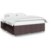 vidaXL Giroletto senza Materasso Marrone Scuro 200x200 cm in Tessuto