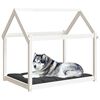 vidaXL Cuccia per Cani Bianca 111x80x100 cm in Legno Massello di Pino