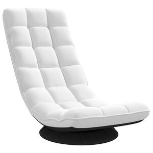 vidaXL Sedia da Terra Girevole Bianco 70x51x79 cm in Tessuto
