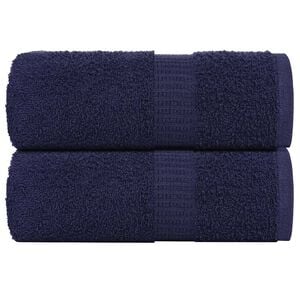 vidaXL Asciugamani da bagno FROGN 2 pz Blu navy 30x30 cm 360 g/m&sup2;